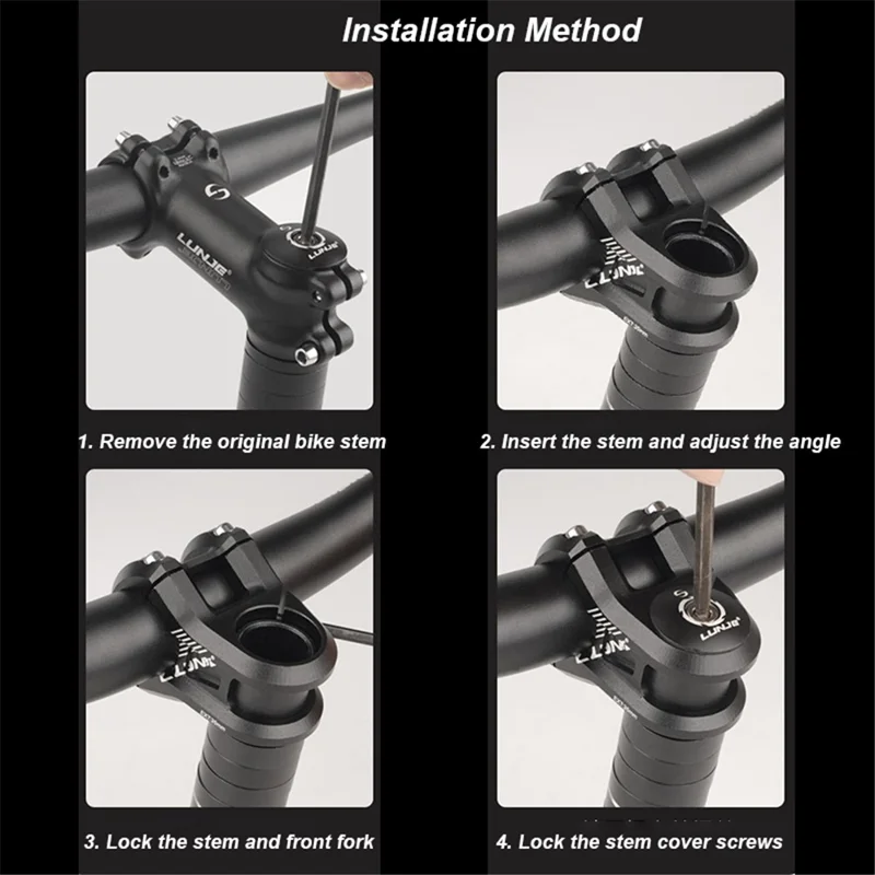 LUNJE XT-A022 Road Bike Stem 31.8x35mm Aluminum Alloy Speed Down Bicycle Handlebar Stem - Red