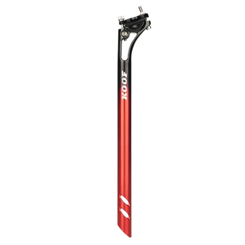 KOOF XT-P007 Ultra-Light Seatpost for Mountain Bike, Bicycle, Aluminum Alloy Seatpost Shock Absorber Setback Bike Seat Post - Black Red / 30.9*400mm