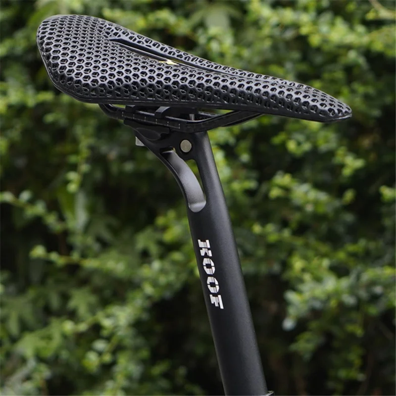 KOOF XT-P007 Ultra-Light Seatpost for Mountain Bike, Bicycle, Aluminum Alloy Seatpost Shock Absorber Setback Bike Seat Post - Black / 31.6*400mm
