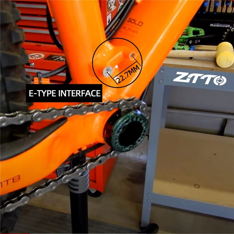 ZTTO CG25 Aluminum Alloy MTB Bicycle Chain Guide E-Type Mount Chain Protector - Black