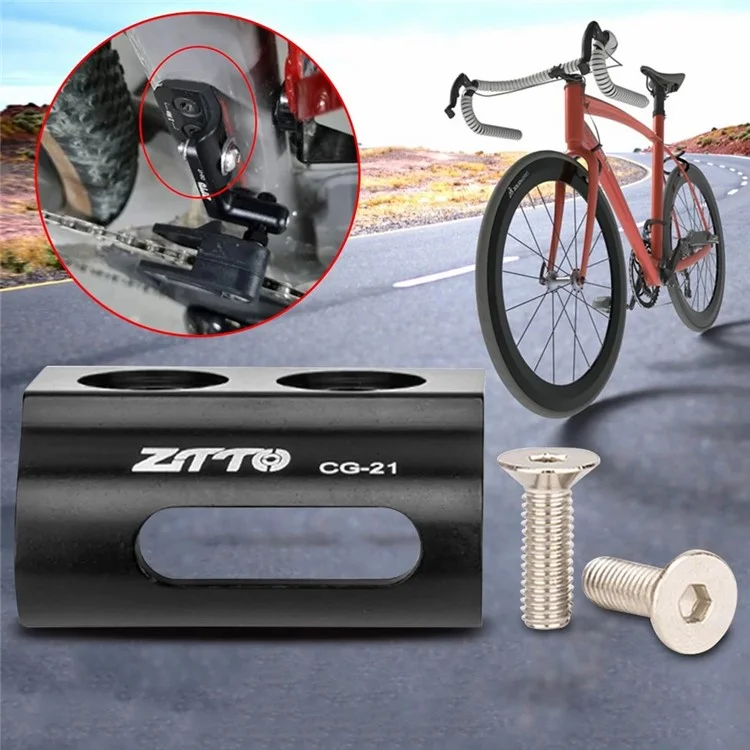 ZTTO CG21 Lightweight Aluminum Alloy Road Bike Front Derailleur Hanger - Black