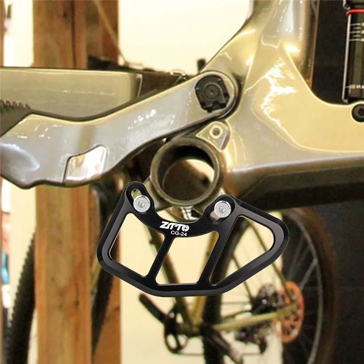 ZTTO CG24 Aluminum Alloy Bicycle Chain Guide Bike Crash Plate Bash Guard - Titanium Grey