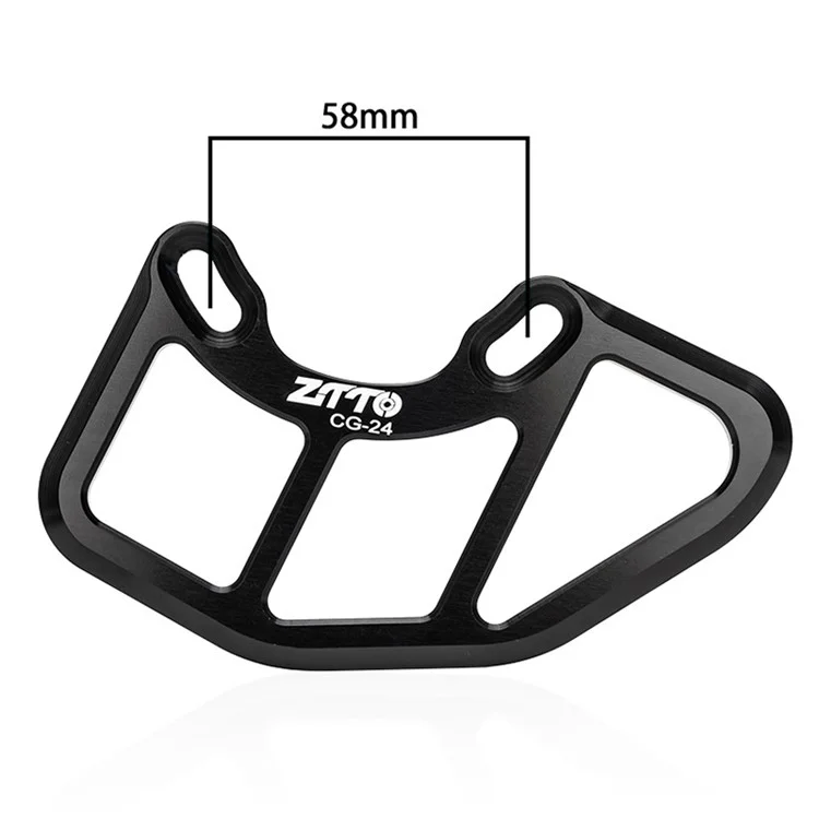 ZTTO CG24 Aluminum Alloy Bicycle Chain Guide Bike Crash Plate Bash Guard - Titanium Grey
