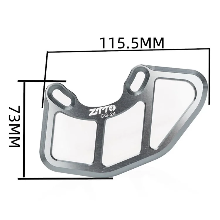 ZTTO CG24 Aluminum Alloy Bicycle Chain Guide Bike Crash Plate Bash Guard - Titanium Grey