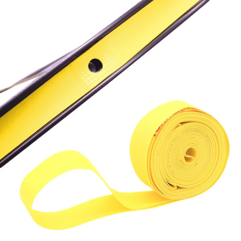 ZH429 PVC Puncture-Proof Strip Bicycle Tire Liner / Pad, 2-Pack - Yellow / 26