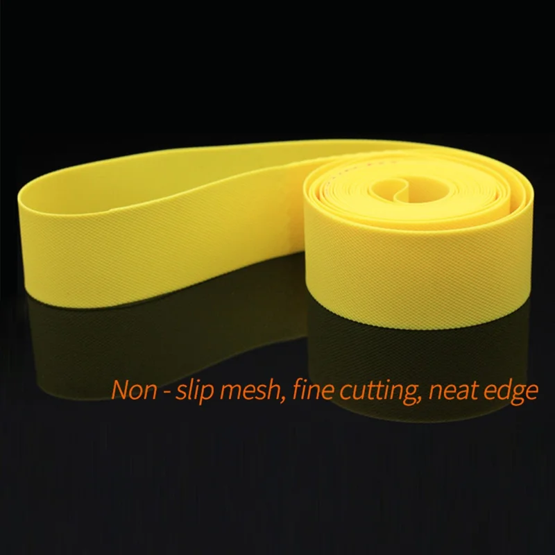 ZH429 PVC Puncture-Proof Strip Bicycle Tire Liner / Pad, 2-Pack - Yellow / 26