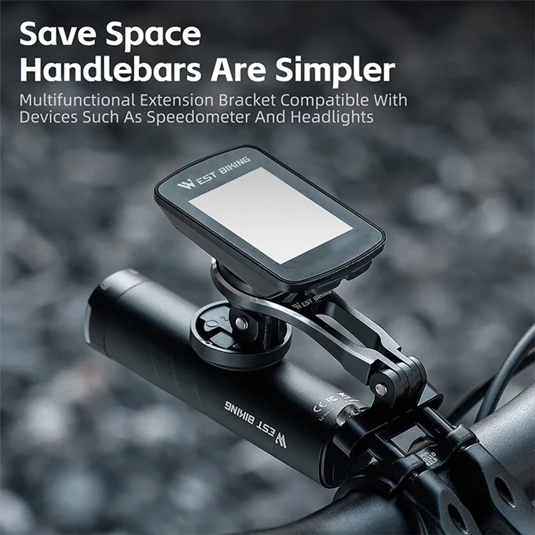 WEST BIKING YP0719374 Suporte Ajustável para Velocímetro de Ciclismo