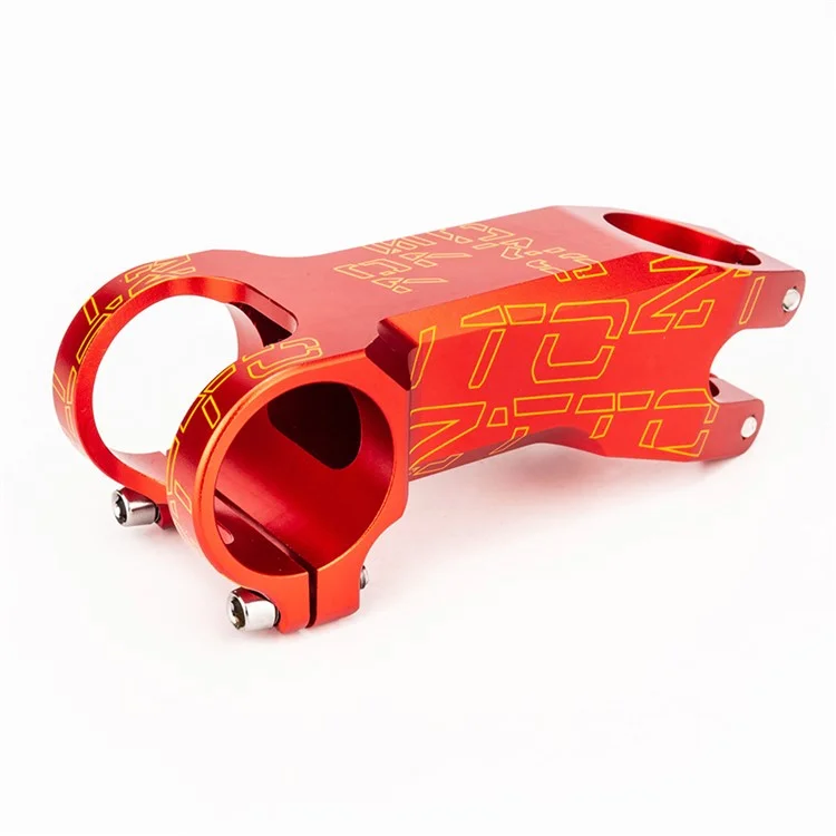 ZTTO Bike Handlebar Stem Aluminum Alloy Mountain Bicycle Stem Riser - 80mm Red / -25 Degrees