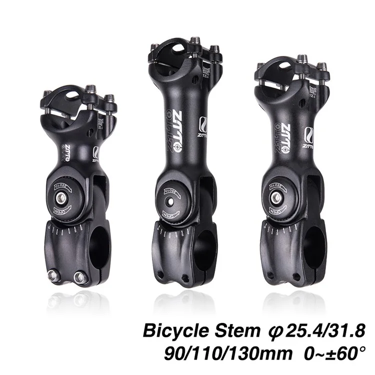 ZTTO Aluminum Alloy Bike Stem MTB Stem Degree Adjustable Raise Up Function Bicycle Tool - 31.8x120MM