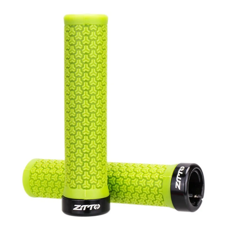 ZTTO AG13 Bike Aluminum Alloy Lockable Ring Grip Anti-Slip Rubber Handle Grip - Green