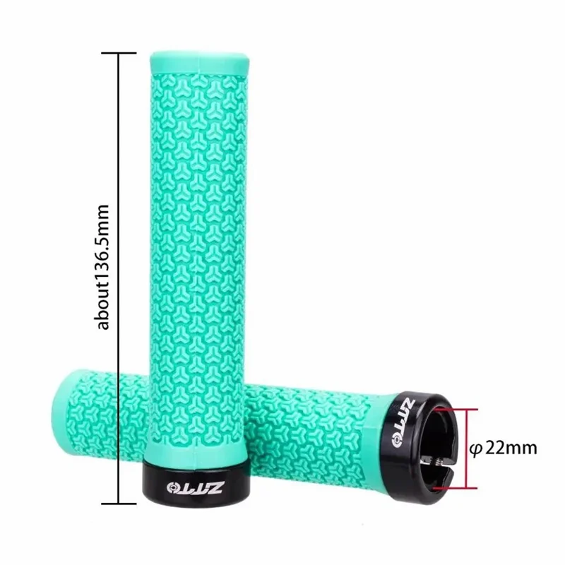 ZTTO AG13 Bike Aluminum Alloy Lockable Ring Grip Anti-Slip Rubber Handle Grip - Green