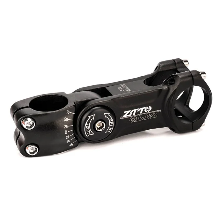 ZTTO CNCKTBL Angle Adjustable Bike Handlebar Stem CNC Aluminum Alloy MTB Bicycle Stem Riser - 31.8x110mm Black