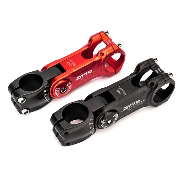 ZTTO CNCKTBL Angle Adjustable Bike Handlebar Stem CNC Aluminum Alloy MTB Bicycle Stem Riser - 31.8x110mm Black
