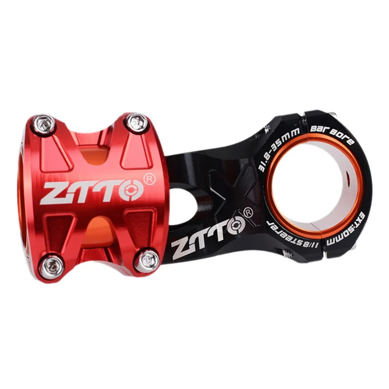 ZTTO AMBL3 31.8 / 35мм 2-in-1 0-степенный велосипедный выносной стержень из алюминиевого сплава - красный
