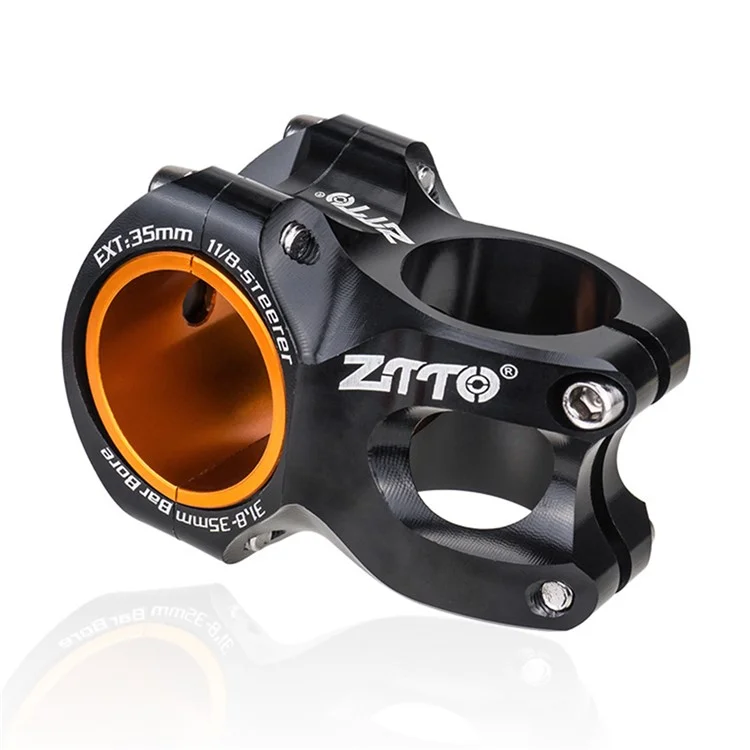 ZTTO XC35 31,8 / 35 mm 2-in-1 0-Grad Mountain Bike Vorbau Aluminium Legierung Riser - Schwarz