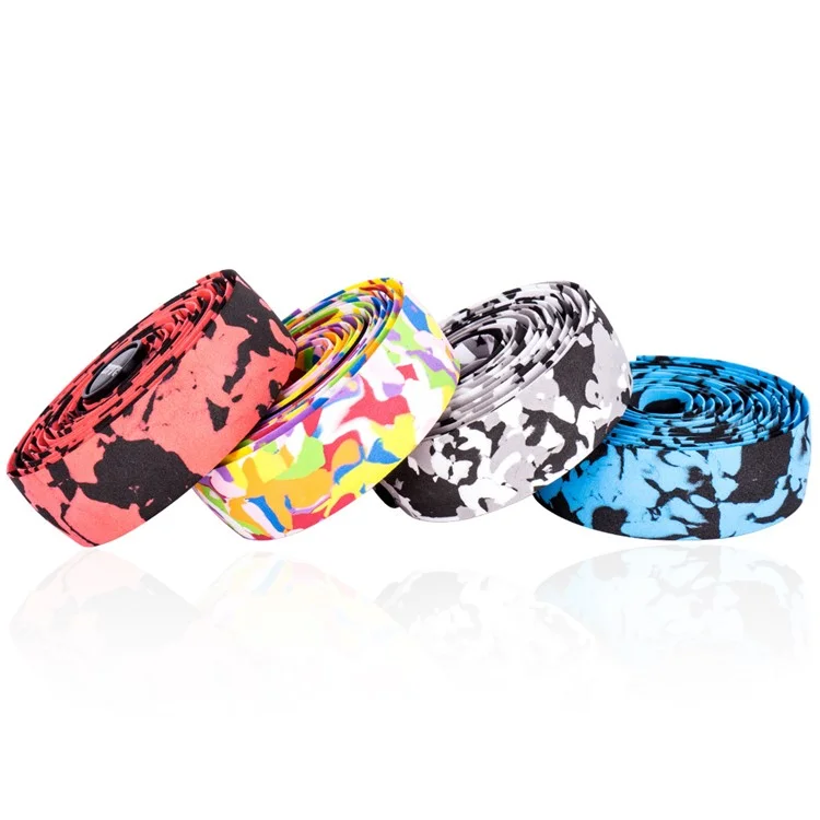 ZTTO CSBD 2Pcs Synthetic Sponge Bicycle Handlebar Tape Shock Absorbing Bike Handlebar Wrap Strap - Colorful