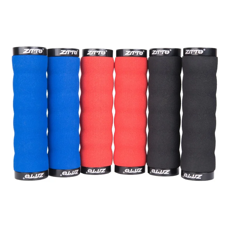 ZTTO AG30 Bicycle Shockproof Sponge Anti-Slip Lock Grips for Mountain Bike - Red