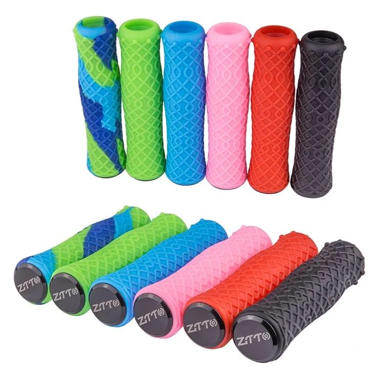ZTTO AG111 Mountain Bike Hand Grips Shock-absorbing Silicone Handlebar Grips - Black