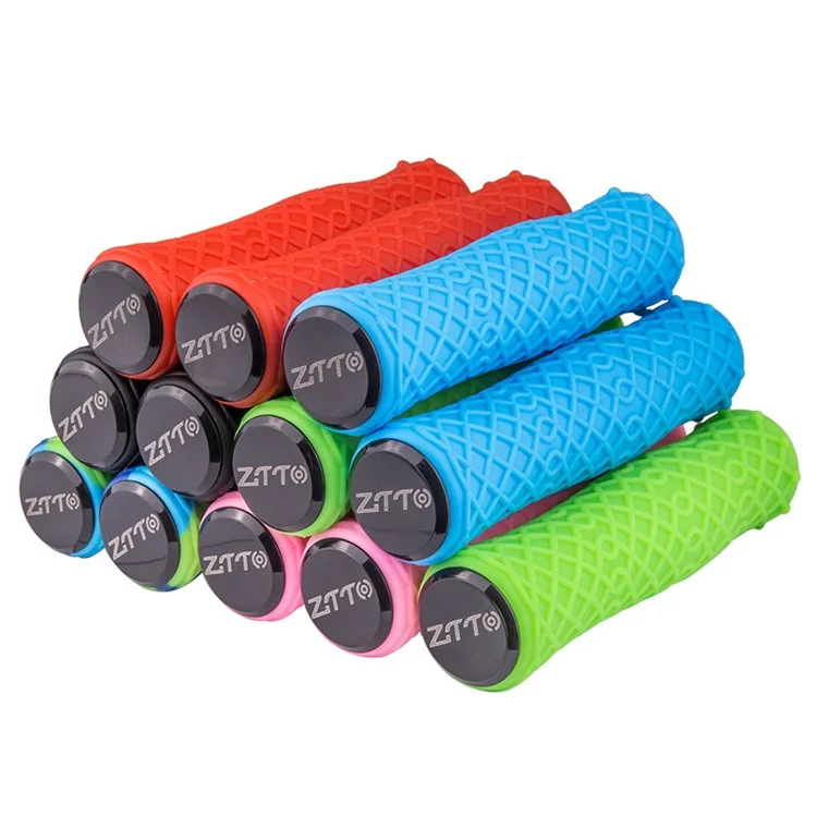 ZTTO AG111 Mountain Bike Hand Grips Shock-absorbing Silicone Handlebar Grips - Black