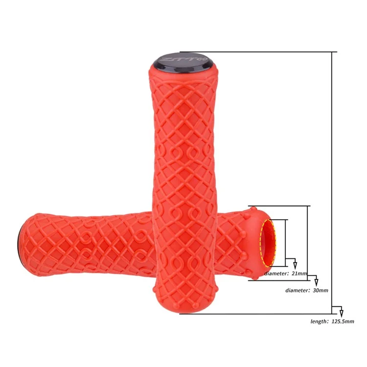 ZTTO AG111 Mountain Bike Hand Grips Shock-absorbing Silicone Handlebar Grips - Black