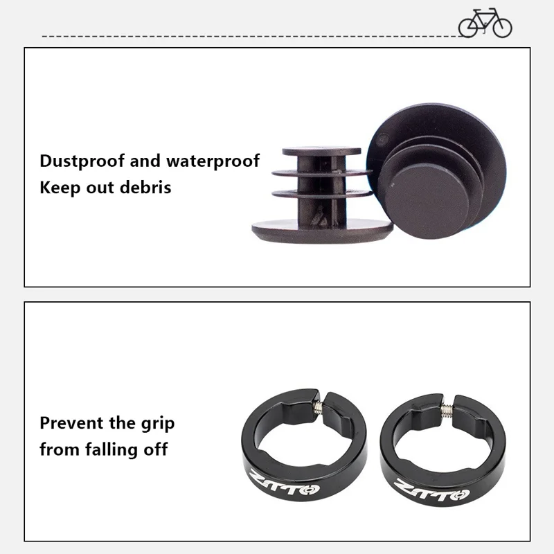 ZTTO AG23 Skull Pattern Bicycle Part MTB Handlebar Grips Anti-slip TPR Rubber Grips - Light Green