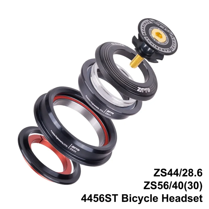 ZTTO 4456ST Алюминиевый сплав Bike Bearing Headset Tapered / Straight Tube Front Fork Headset