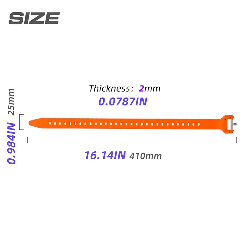 RHINOWALK SK400 41cm Adjustable TPU Scale Strap Water Bottle Cycling Equipment Fixing Band - Black