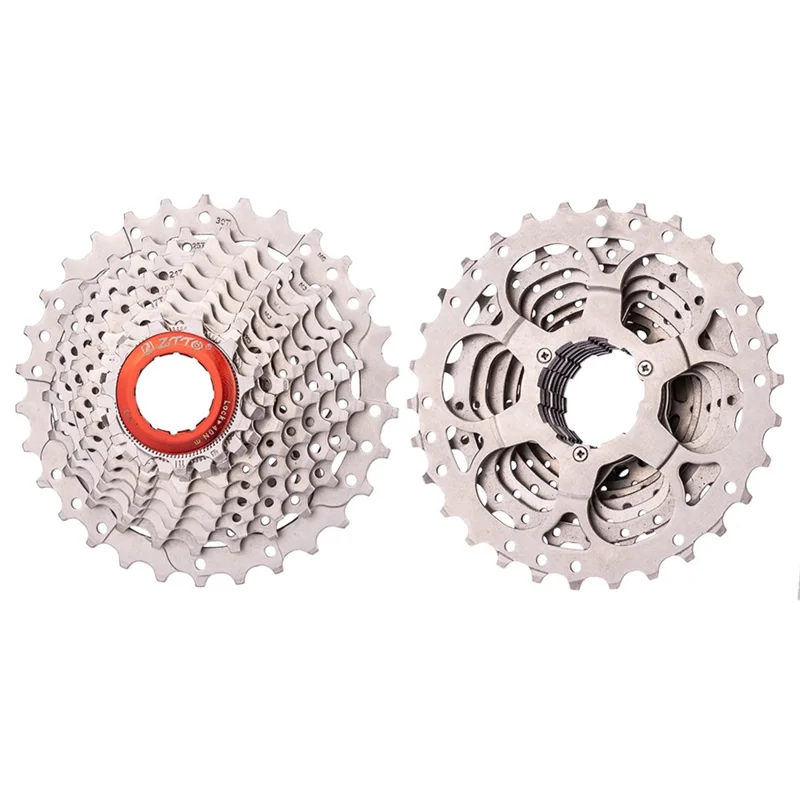 ZTTO Silver 10 Speed Flywheel Bike Cassette for Road Bicycle - 11T-30T