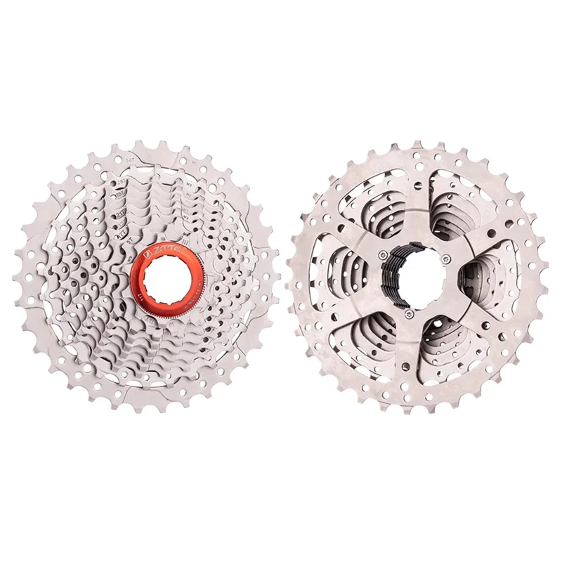 ZTTO Silver 10 Speed Flywheel Bike Cassette for Road Bicycle - 11T-34T