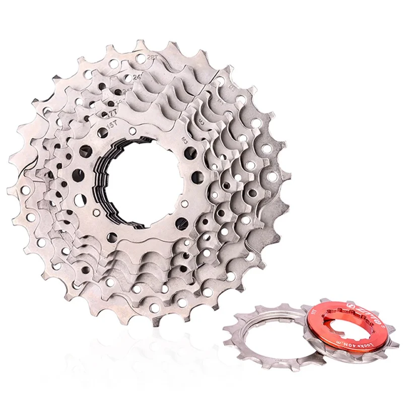 ZTTO Silver 10 Speed Flywheel Bike Cassette for Road Bicycle - 11T-34T