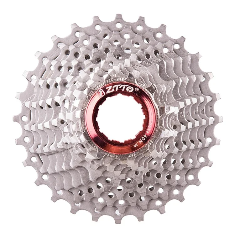 ZTTO 1128Y Hollow 11T-28T 11 Gang Fahrrad Stahlschwungrad Rennrad Kassette Schwungrad - Silber