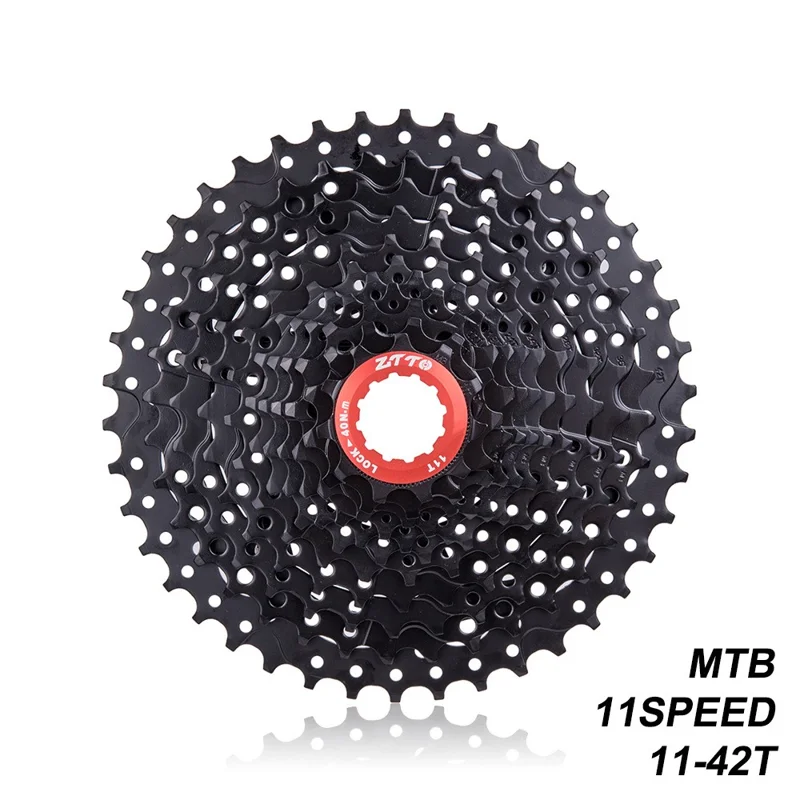 ZTTO 1142 Mountain Bike 11-42T Flywheel 11 Speed Bicycle Cassette Replacement Part - Black