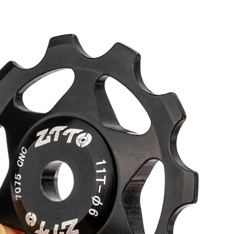 ZTTO 11T Rear Derailleur Pulley Bike Bicycle Metal Bearing Jockey Wheel Aluminium Alloy Rear Derailleur Guide Roller - Yellow