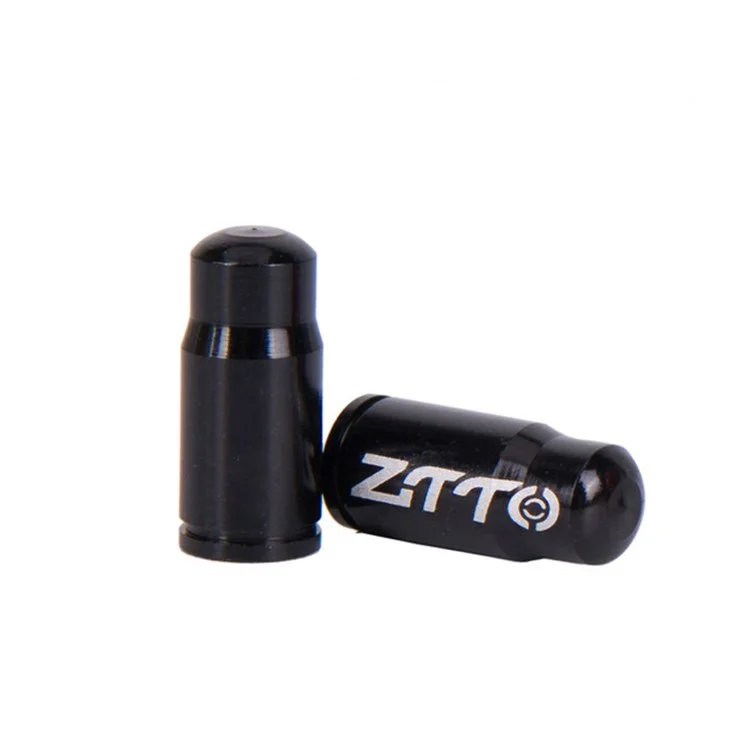 ZTTO 1Pc Aluminium Alliage Bouchon de Valve de Pneu de Vélo Valve Presta Bouchon de Poussière - Noir