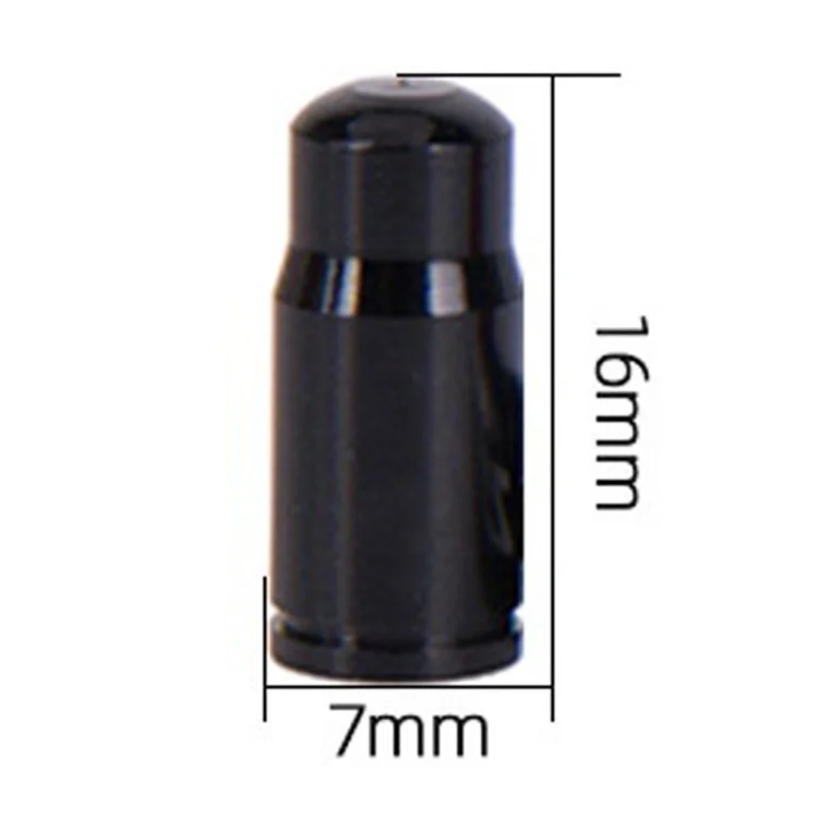 ZTTO 1Pc Aluminium Alliage Bouchon de Valve de Pneu de Vélo Valve Presta Bouchon de Poussière - Noir