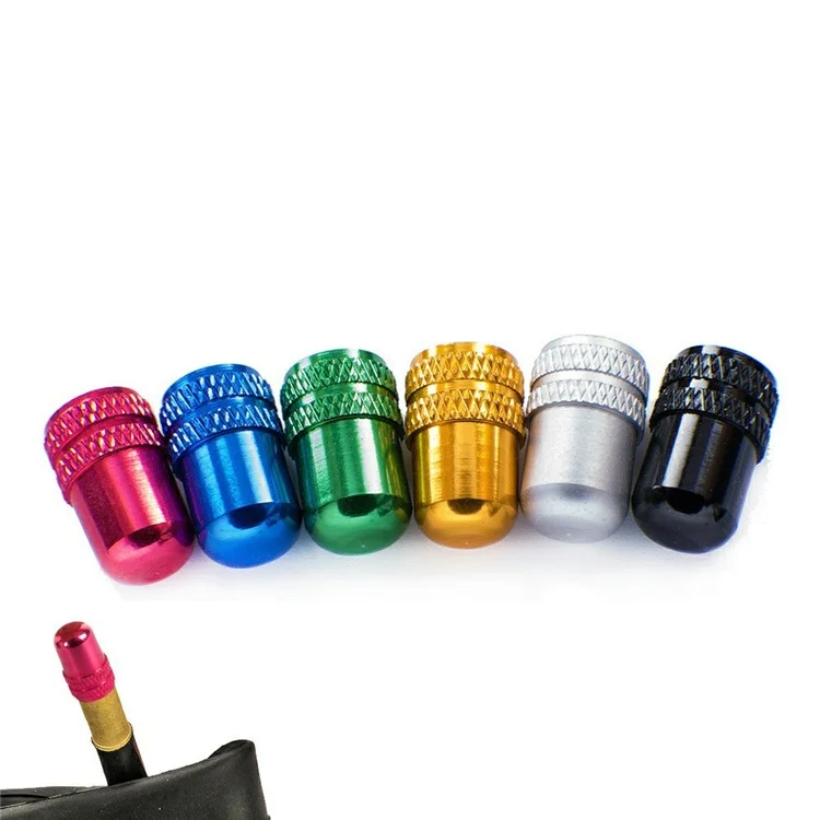 ZTTO 1 Pair Aluminum Alloy Bike Schrader Valve Cap Dust Cover for MTB Bicycle - Blue