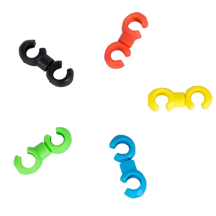 ZTTO 10Pcs Bicycle Cross Line Clips Mountain Road Bicycle Brake Gear Cable S Style Clips - Sky Blue