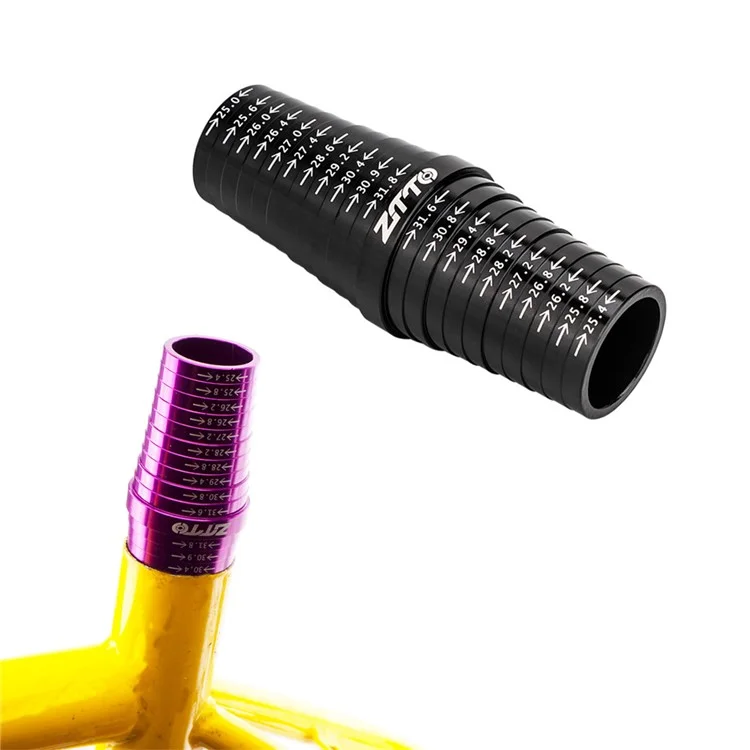 ZTTO ZGCL Metal Medidor de Tamanho do Tubo de Assento da Bicicleta Tamanho Tamanho Gauge para 25mm-31.8mm - Preto