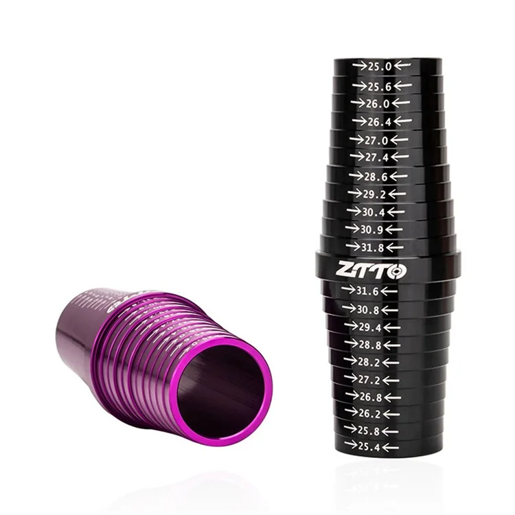 ZTTO ZGCL Metal Medidor de Tamanho do Tubo de Assento da Bicicleta Tamanho Tamanho Gauge para 25mm-31.8mm - Preto