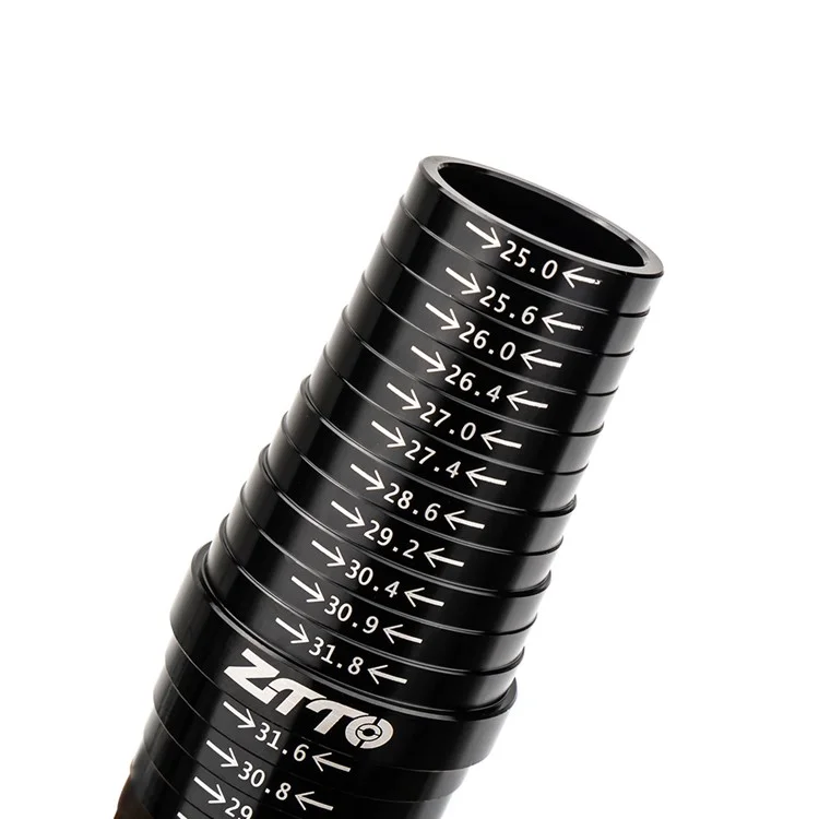 ZTTO ZGCL Metal Medidor de Tamanho do Tubo de Assento da Bicicleta Tamanho Tamanho Gauge para 25mm-31.8mm - Preto