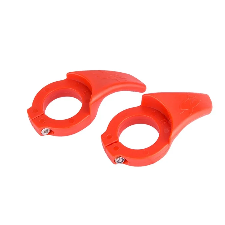 1 Par de Punhos de Guidão de Bicicleta Poliacrilato + Fibra de Vidro MTB Bike Horn Vice Grip - Vermelho