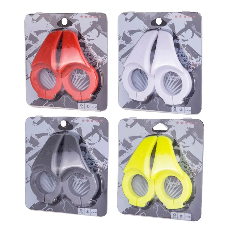 1 Pair Bicycle Handlebar Grips Polycarbonate + Fiberglass MTB Bike Horn Vice Grip - White