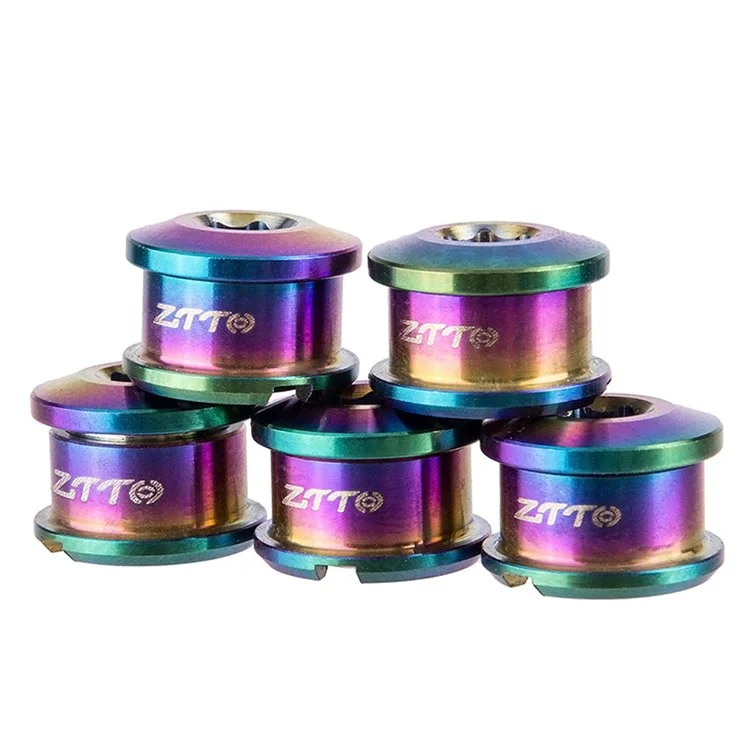 ZTTO 5 pièces Vis de rechange en alliage de titane pour plateaux de pédalier type XO 