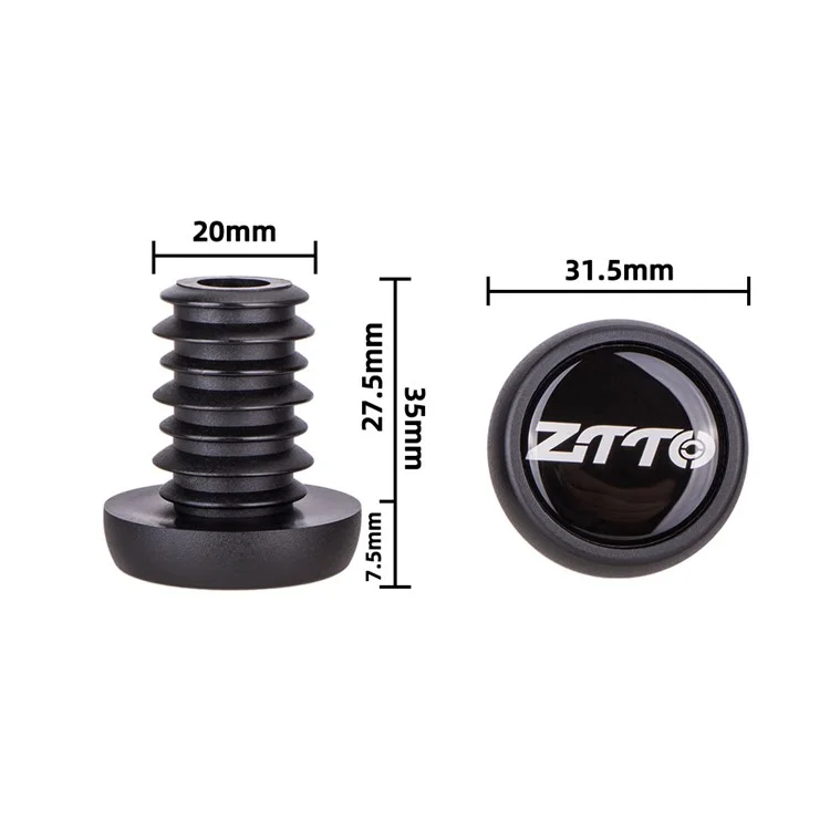 ZTTO 22,2 mm Fahrrad-Lenkergriffe MTB Rennrad Fahrrad Griff Gummikappen - Schwarz
