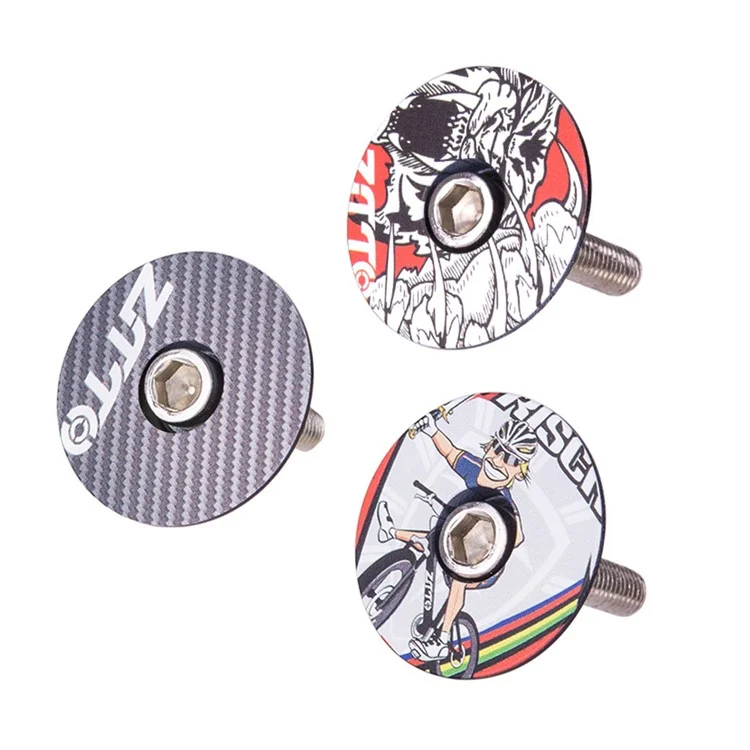ZTTO 28.6mm Bike Front Fork Stem Top Caps Aluminum Alloy  Bicycle Headset Top Covers with Bolts - Style C