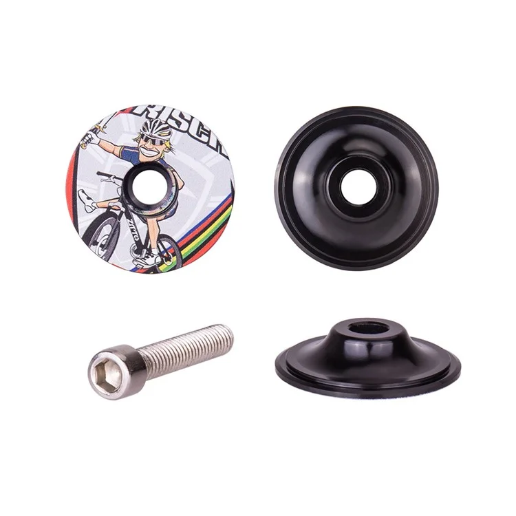 ZTTO 28.6mm Bike Front Fork Stem Top Caps Aluminum Alloy  Bicycle Headset Top Covers with Bolts - Style C