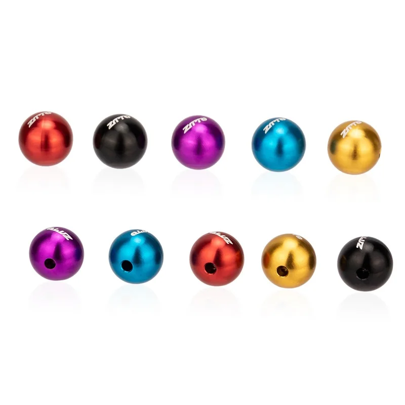 ZTTO XWM2 4pcs Ball Aluminum Alloy Bike Brake Cable Caps Gear Wire End Tips Crimps with Wrench for Road Bike - Blue