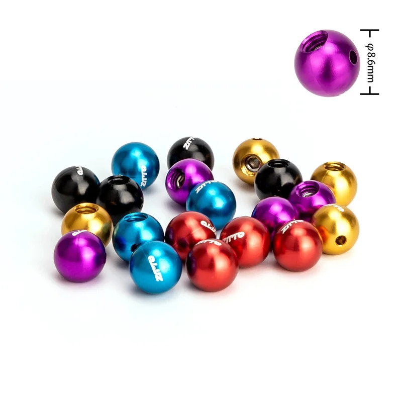 ZTTO XWM2 4pcs Ball Aluminum Alloy Bike Brake Cable Caps Gear Wire End Tips Crimps with Wrench for Road Bike - Blue