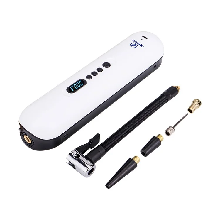 ZTTO WXCQB Bomba Elétrica 2000mAh Bomba de Ar Inteligente de Enchimento Rápido de Bola com Visor Digital - Preto