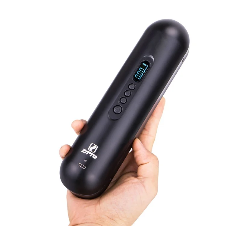 ZTTO WXCQB Bomba Elétrica 2000mAh Bomba de Ar Inteligente de Enchimento Rápido de Bola com Visor Digital - Preto